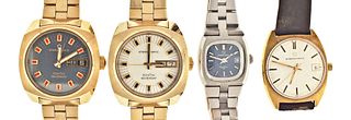 A lot of four Eterna Matic wrist watches