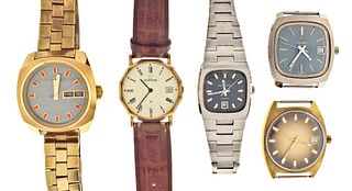 A lot of five Eterna wrist watches
