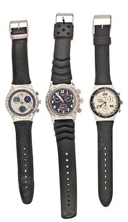 A lot of six quartz wrist watches including a Heuer Senator and three chronographs