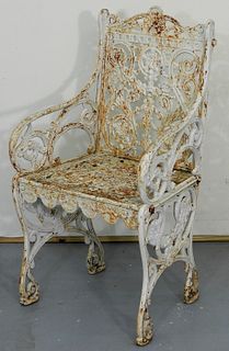 19C American Wrought Iron Garden Chair