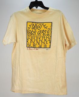 Keith Haring No On 64 Pop Shop Signed Shirt
