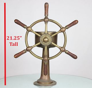 Johin Hasite & Co Ltd Engineers Greenock Small Ship Wheel