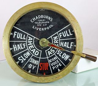 Chadburn's Liverpool Ship Engine Order Telegraph Head