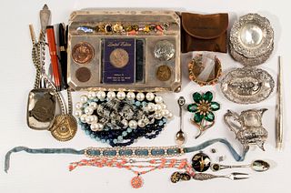 Gold, Sterling Silver, European Silver (830, 800) and Costume Jewelry Assortment