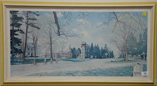 Norman Rockwell lithograph, Springtime in Stockbridge. 15 3/4" x 31" sight size