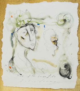 Louis Schneiderman 'King of the Inner Life' Mixed Media