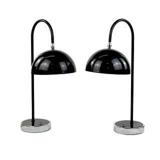 (2) Pair of Verner Panton Flowerpot Table Lamps
