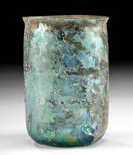 Pretty Roman Glass Cup w/ Brilliant Iridescence