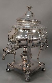 Sheffield silverplate tea urn.  ht. 16 in.