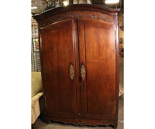 18TH CENTURY COUNTRY FRENCH TWO DOOR ARMOIRE