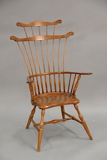 Windsor style comb back armchair. ht. 49 in.