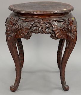 Chinese table. ht. 30 in.; dia. 24 in.