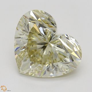 2.06 ct, Natural Fancy Light Brownish Yellow Even Color, VS2, Heart cut Diamond (GIA Graded), Appraised Value: $24,800 