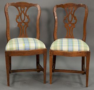 Pair of Continental side chairs, circa 1790-1810.