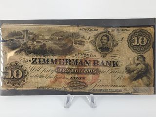 Zimmerman Bank Ten Dollar Bill