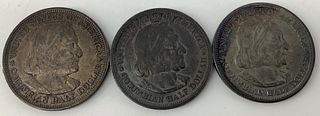 Three Colombian Exposition Half-Dollar Coins