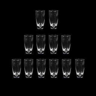 (12) Set of 12 Steuben Glass Crystal Tumblers #7940