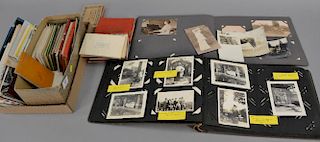 Two postcard albums including Yellowstone, California, Arizona, and photo cards along with Tray lot of postcards including books of...