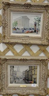 Pair of oil on canvas paintings by Paul Gagni (1893-1962) "La Madeteine, Paris" and "Montmartre, Paris", both signed lower left Gagn...
