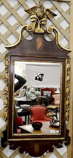 Mahogany Chippendale style mirror. ht. 50 in.; wd. 24 in.
