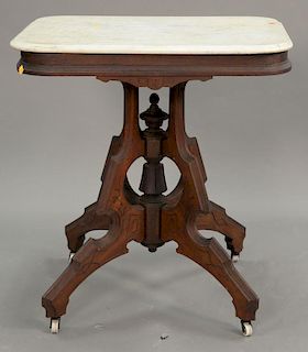 Victorian marble top table. ht. 30 1/2 in.; wd. 28 in.; dp. 20 1/2 in.