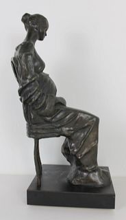 Malka Rosenstein Signed Bronze Sculpture.
