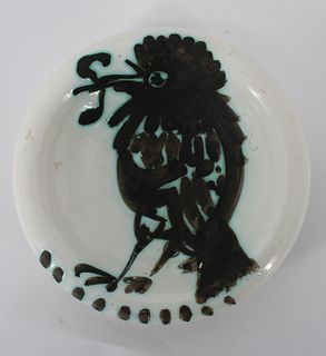Pablo Picasso (Spanish, 1881-1973) "Bird With Worm" Madeira Porcelain Plate