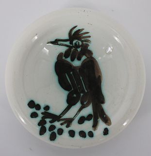 Pablo Picasso (Spanish, 1881-1973) "Bird With Tuft" Madeira Porcelain Plate