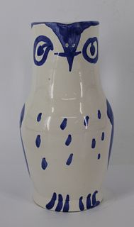 Pablo Picasso (Spanish, 1881-1973) "Owl" Madoura Porcelain Jug