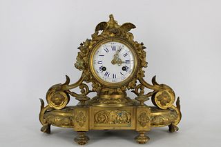 Antique Gilt Bronze French "Miroy Freres" Clock