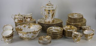 Royal Crown Derby "Gold Aves" Porcelain Service.