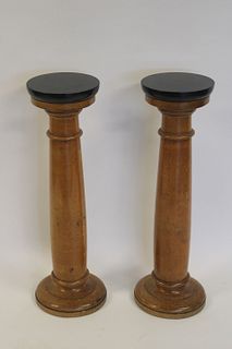 A Pair of  Antique Wood Pedestals.