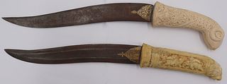(2) Indo Persian Style Pesh-kabz Daggers.