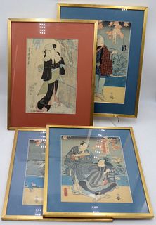 Grouping of Japanese Prints Inc. Toyokuni.