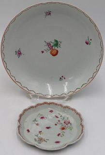 (2) 18th Century Chinese Famille Rose Dishes.