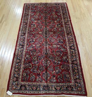 Antique And Finely Hand Woven Sarouk Runner
