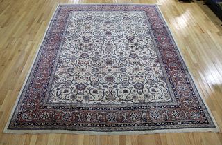Vintage And Finely Hand Woven Sarouk Carpet.