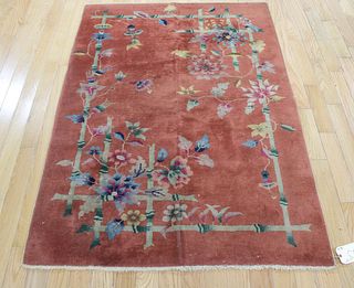 Chinese Art Deco Finely Hand Woven Carpet.