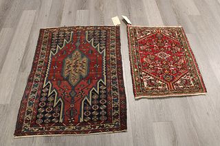 2 Antique And Finely Hand Woven Area Carpets