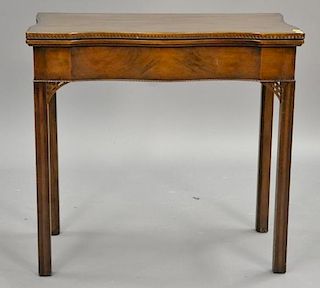 Kittinger Chippendale game table. ht. 24 in.; wd. 30 in.; dp. 16 in.