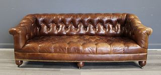 Antique And Fine Quality Leather Chesterfield Sofa