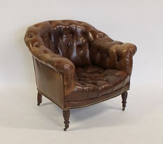 Antique And Fine Quality Leather Chesterfield