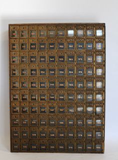 Antique Multi Door Postal Cabinet.