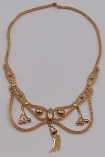 JEWELRY. Andriolo 18kt Gold Swag Style Necklace.
