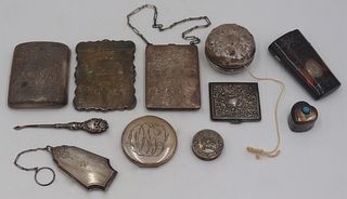 SILVER. Assorted Grouping of Silver Objects d'Art.