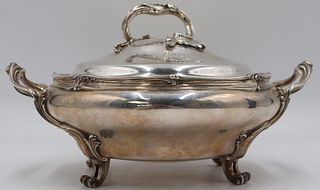 SILVER. French .950 Silver Footed Tureen.