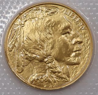 BULLION. 2008 $50 1 Oz  American Buffalo Gold Coin