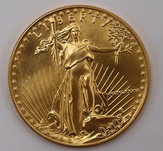 BULLION. 1986 $50 1 Oz Gold American Eagle Coin.