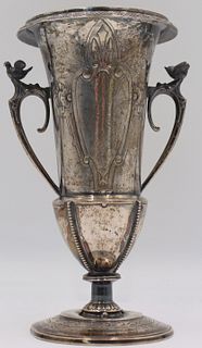 SILVER. Wood & Hughes .900 Silver Victorian Vase.