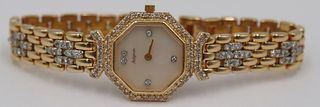 JEWELRY. Lady's Avignon 14kt Gold & Diamond Watch.